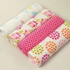 4 шт., хлопковые простыни для новорожденных мальчиков и девочек