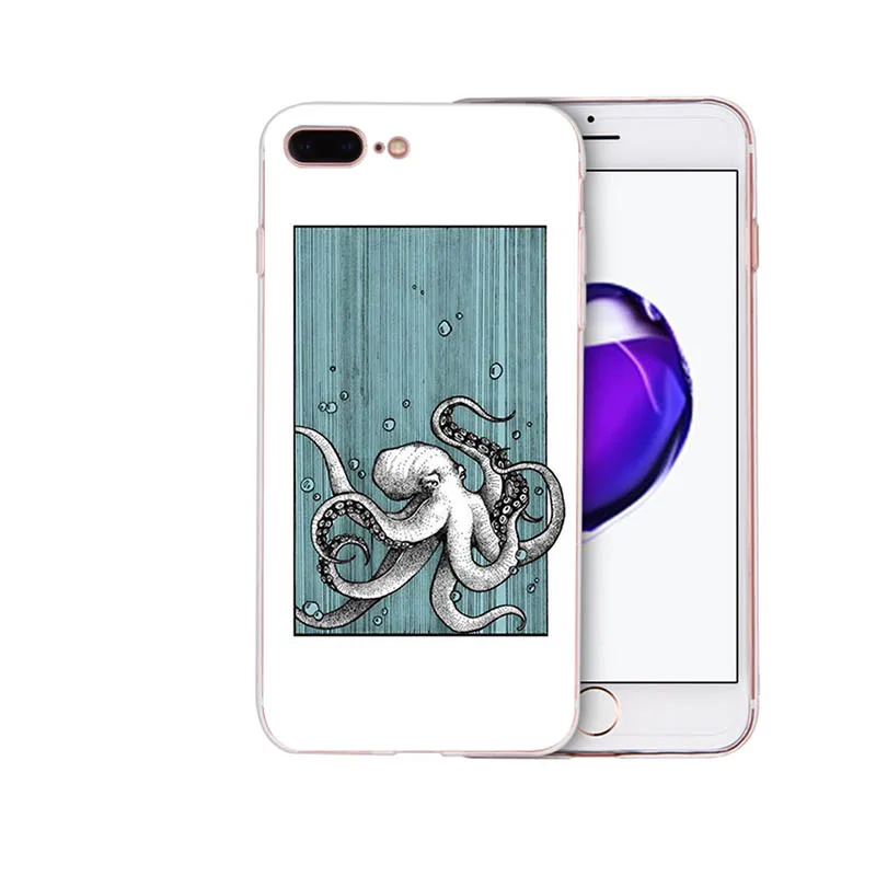 IMIDO octopus Забавный Уникальный чехол для телефона Iphone 6 6S 6plus 6splus 7 8 7PLUS 8PLUS X XS XR XSMAX 5 5S SE