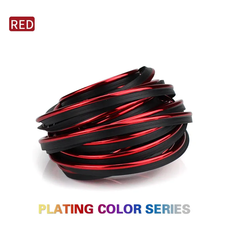 Plating Red 5M салона Молдинги планки украшения линии, полосы авто-Стайлинг двери приборной панели автомобиля воздуха на выходе декоративные Стикеры авто аксессуары - Название цвета: Plating Red