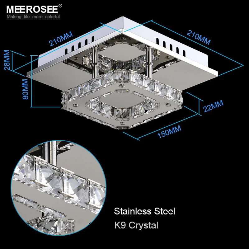 Квадратная Люстра для гостиной спальни дома кухни фойе люстра с современным