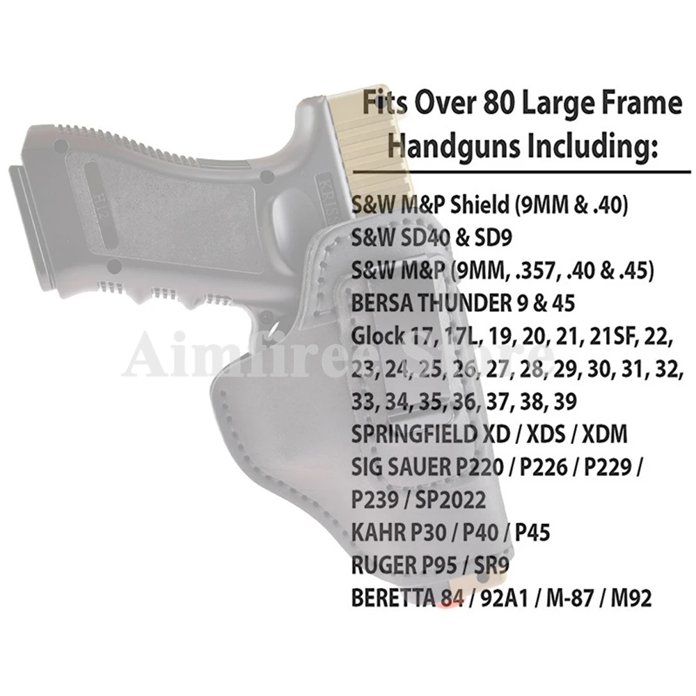 Кожаная кобура для правой руки IWB с зажимом S & W M P Shield Glock 17 19 21 23 26|Кобуры| |