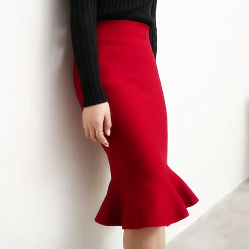 2015 осенняя и зимняя новая Корейская версия юбки с высоким воротом карманами