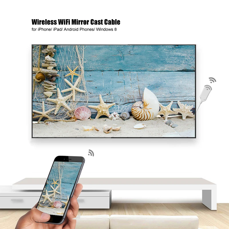 ТВ флешка на Android беспроводной Wi Fi дисплей приемник HDMI Mirror Cast Cable Dongle для iPhone iOS