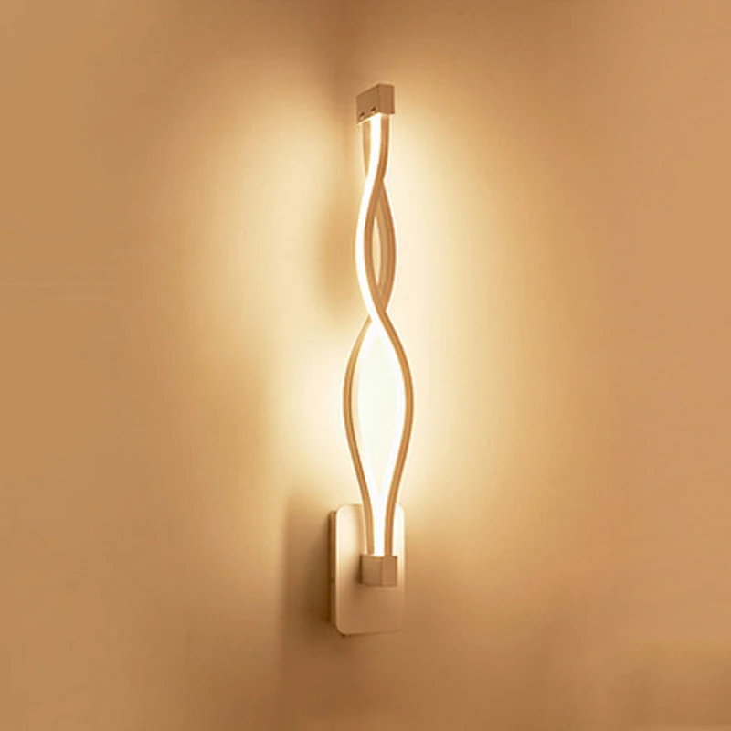 Современная светодиодная настенная лампа для спальни 16 Вт настенное бра белые