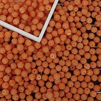 Orange red Бусины в виде перца 10 мм 100 шт Круглые акриловые бусины Свободные бусинки соответствуют Европе бусины для самостоятельного изготовления ювелирных изделий Аксессуары - Цвет: Orange red