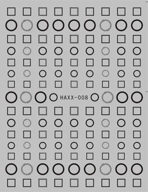 HAXX-8 BLACK Новейший 3d стикер для дизайна ногтей, HAXX-8-9-10, Рождественский шаблон для ногтей, Переводные картинки, инструменты для украшения ногтей - Цвет: HAXX-8 BLACK