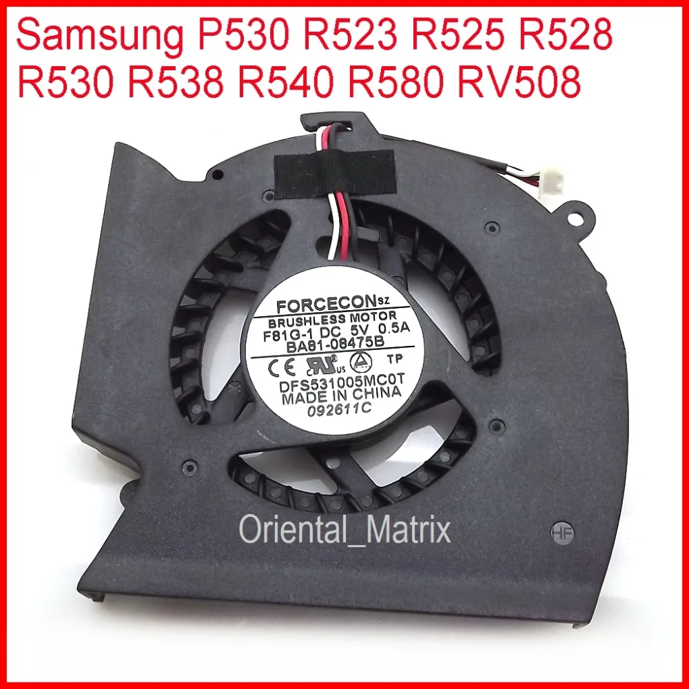 Оригинальный F81G A DC5V 0.5A вентилятор для SAMSUNG P530 R523 R525 R528 R530 R538 R540 R580 RV508 кулер