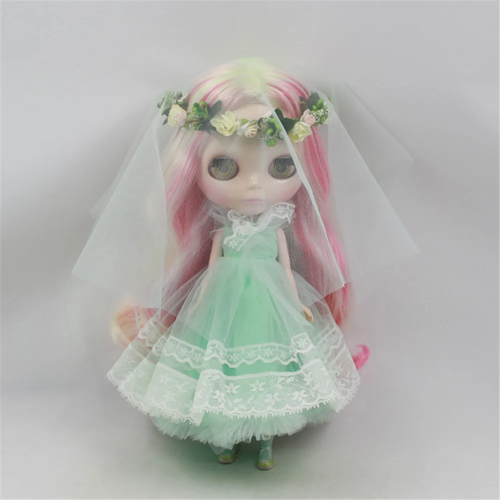 Blyth doll цветное яркое свадебное платье для куклы 1/6 30 см ледяная кукла шарнир blyth