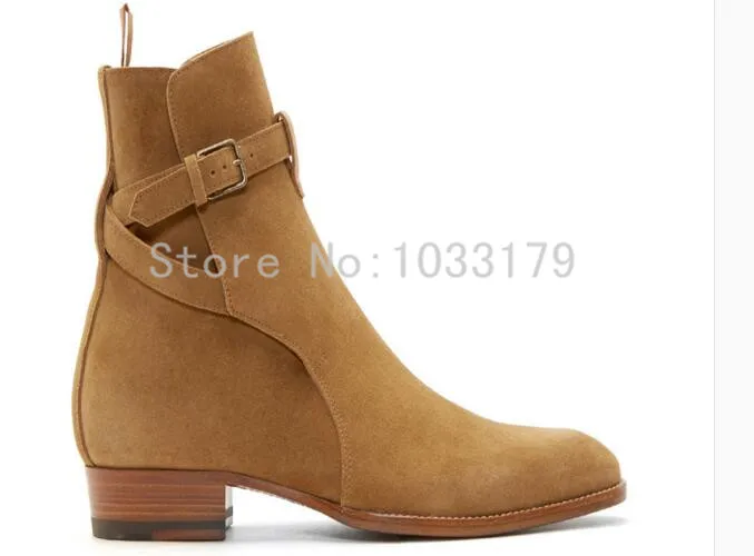 Лидер продаж 2016 года Мужские замшевые ботинки Новые ручной работы на креповой