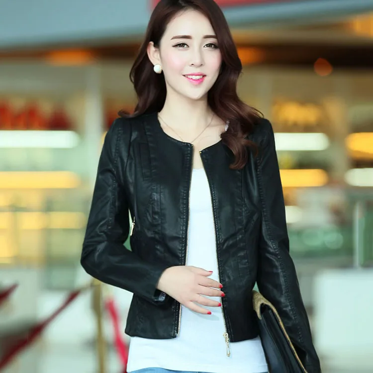 Женские Мотоциклетные Куртки и блейзеры облегающие куртки из искусственной кожи