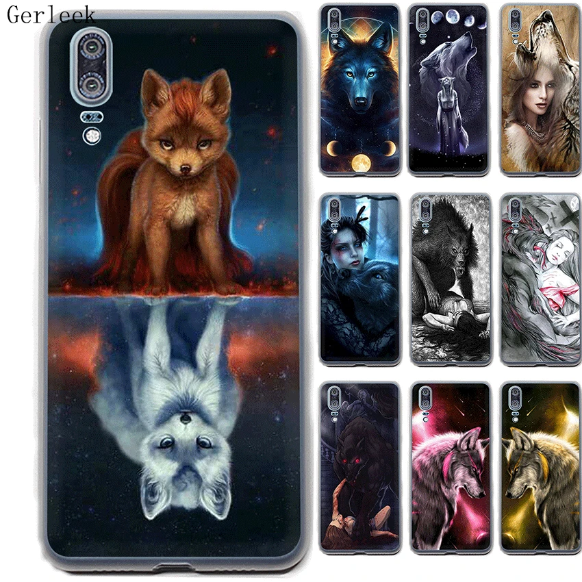 Чехол для телефона Desxz Wolf And Girl Samsung Galaxy A10 A30 A40 A50 A70 M10 M20 M30 Note 8 9|Чехлы-накладки| |