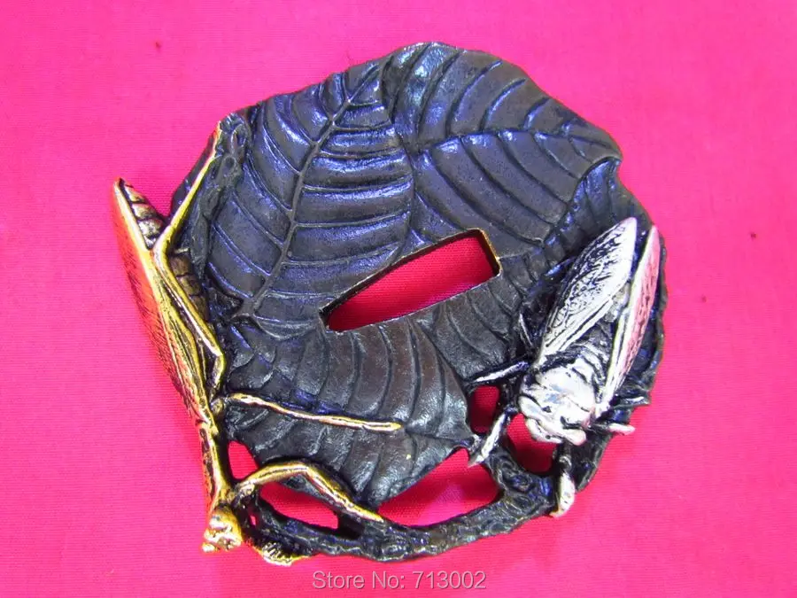 Японский меч Tsuba подпись красная медь для самурая Катана-дьявола лошади | Дом и