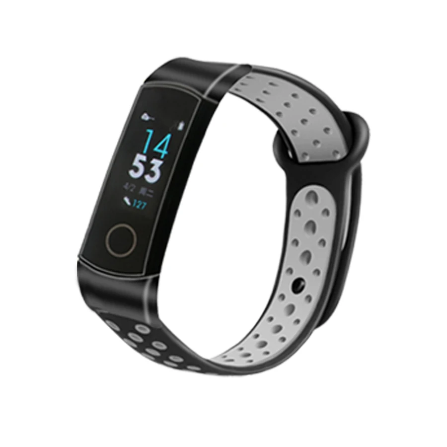 Ремешок для Honor Band 4 металлический разъем силиконовый браслет из нержавеющей