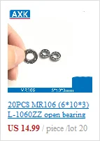 10 шт. 625 zz abec5 миниатюрный глубокий шаровой подшипник 625ZZ 5*16*5 мм