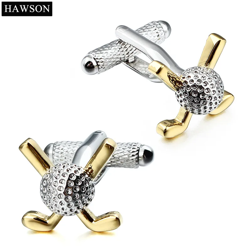 Простой гольф шаблон галстук бар зажимы для галстука мужчин с спортивным Гольф