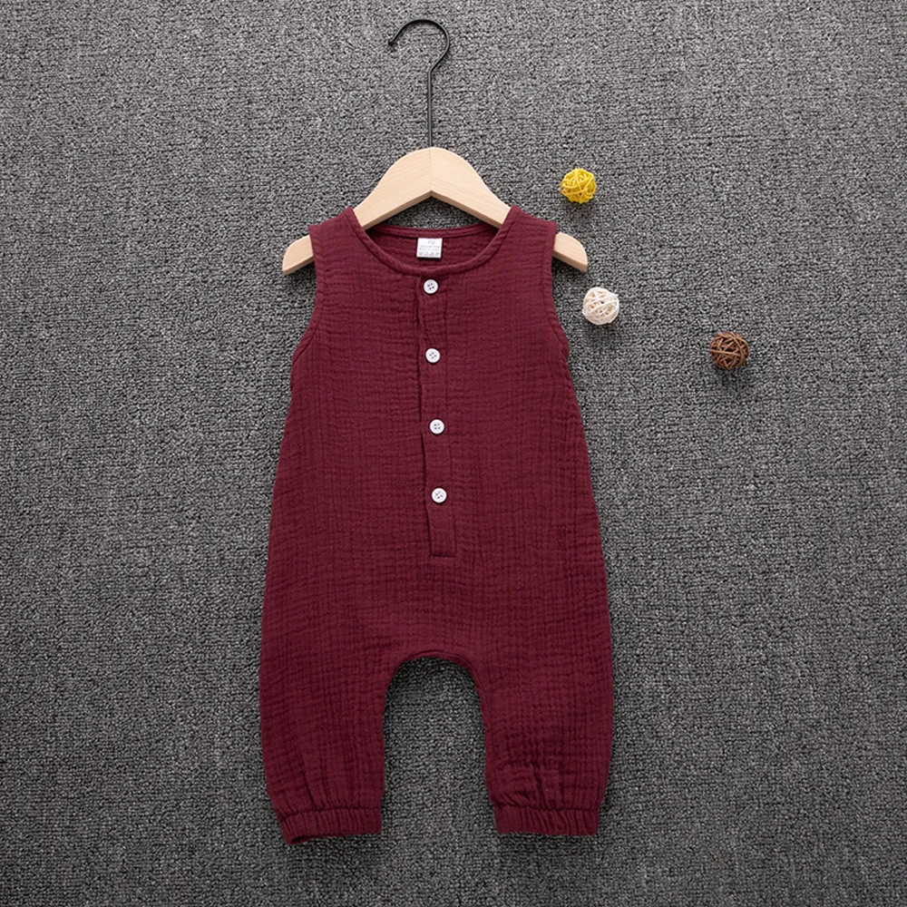 Модный милый однотонный комбинезон Emmababy для новорожденных мальчиков и девочек