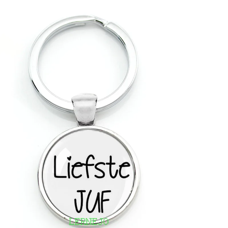 Брелок для ключей с надписью Liefste Juf | Украшения и аксессуары