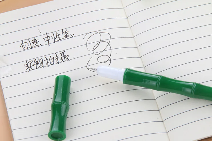 Новые модные бамбуковые шариковые ручки с высоким уровнем милые школьные