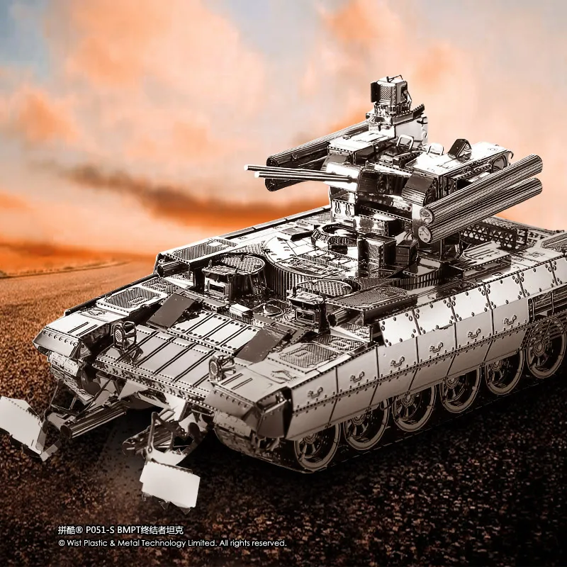 Piececool BMPT Танк 3D лазерная резка металлическая головоломка DIY 3D Сборка головоломка модель Военная 3D нано головоломка Souptoys подарок для детей