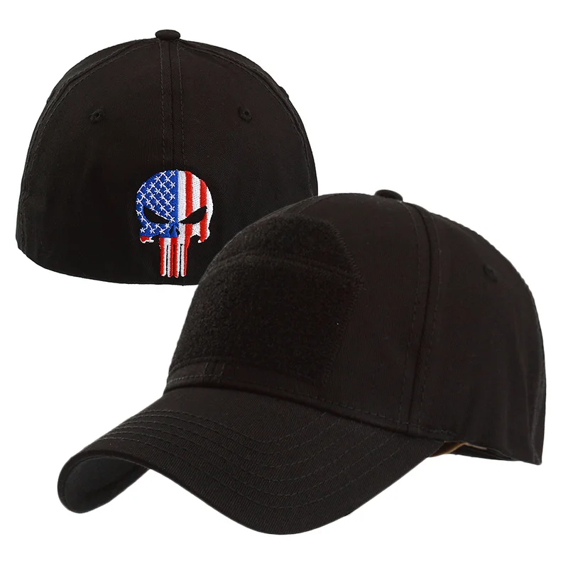 USA PUNISHER BK TSNK, бейсбольная кепка, мужская, wo, хлопковая, США, Армейская, темно-синяя, высокое качество, с вышивкой, для бега, для взрослых, мужская и женская - Цвет: USA PUNISHER BK