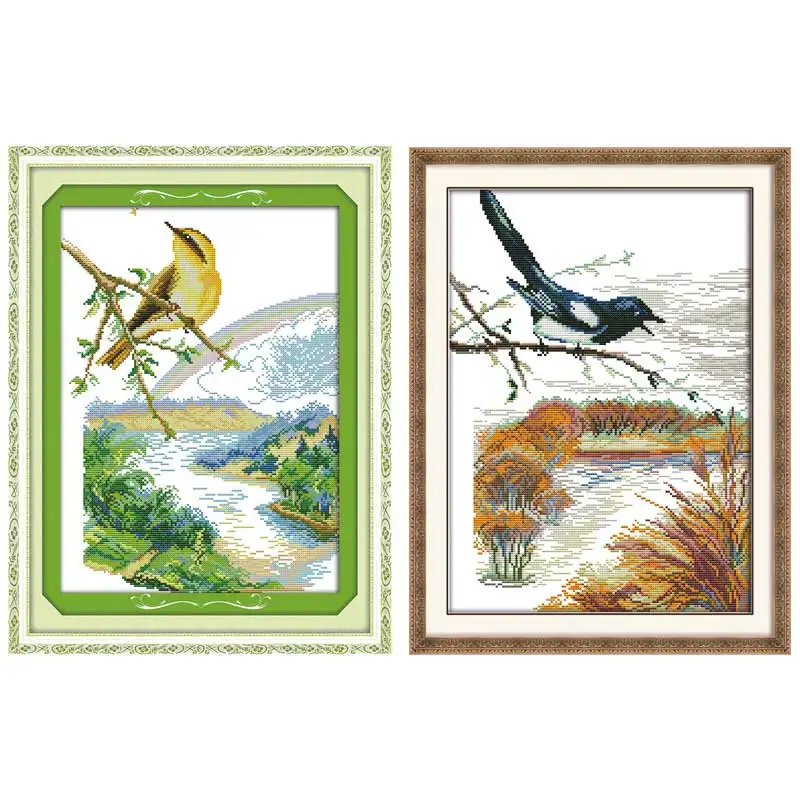 Набор для вышивки крестиком &quotПтица на ветке&quot 11CT 14CT оптовая продажа|cross stitch