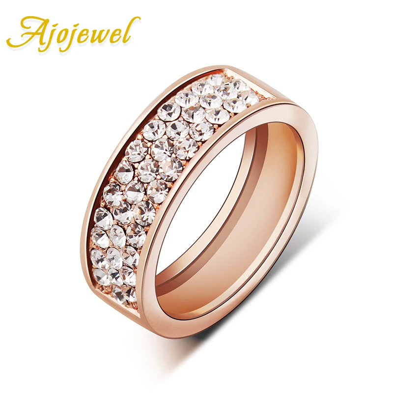 

Ajojewel Shining Full Rhinestone Finger Ring Women Anel Trendy Accessories