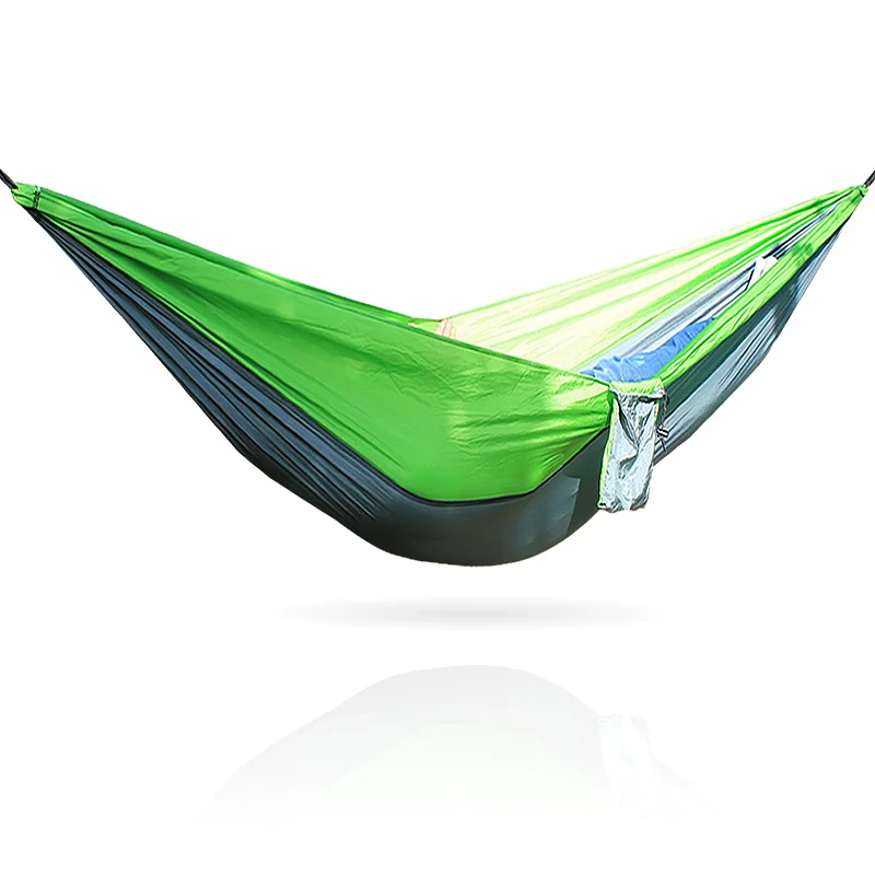 Гамак качели подвесная койка из парашютной ткани для кемпинга Осенний