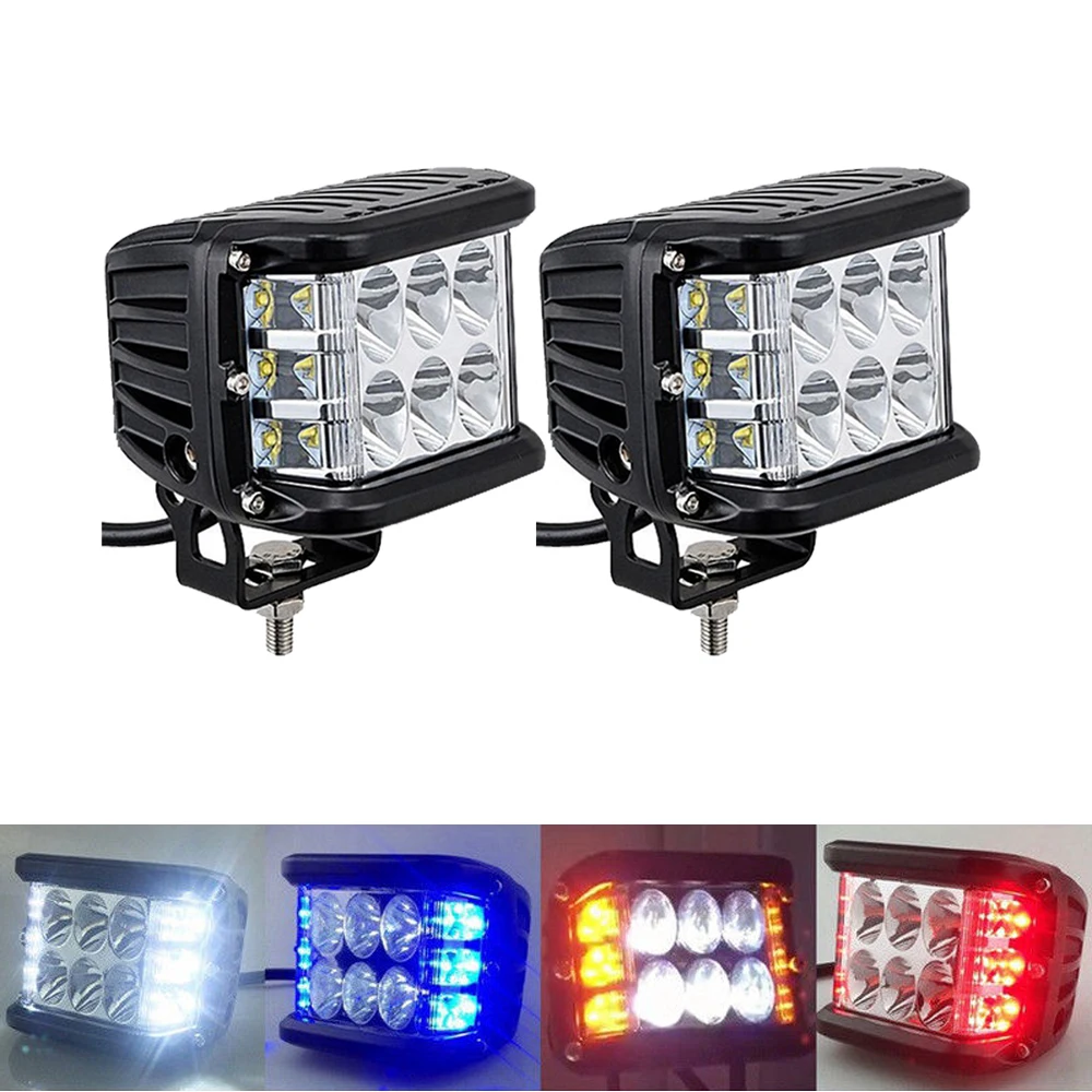 

4"inch Led Work Light Bar Pods Offroad Triple Side Shooter Flashing Cubes for Pickup Camper Truck 4WD 4x4 ATV Pickup UTE 12V 24V