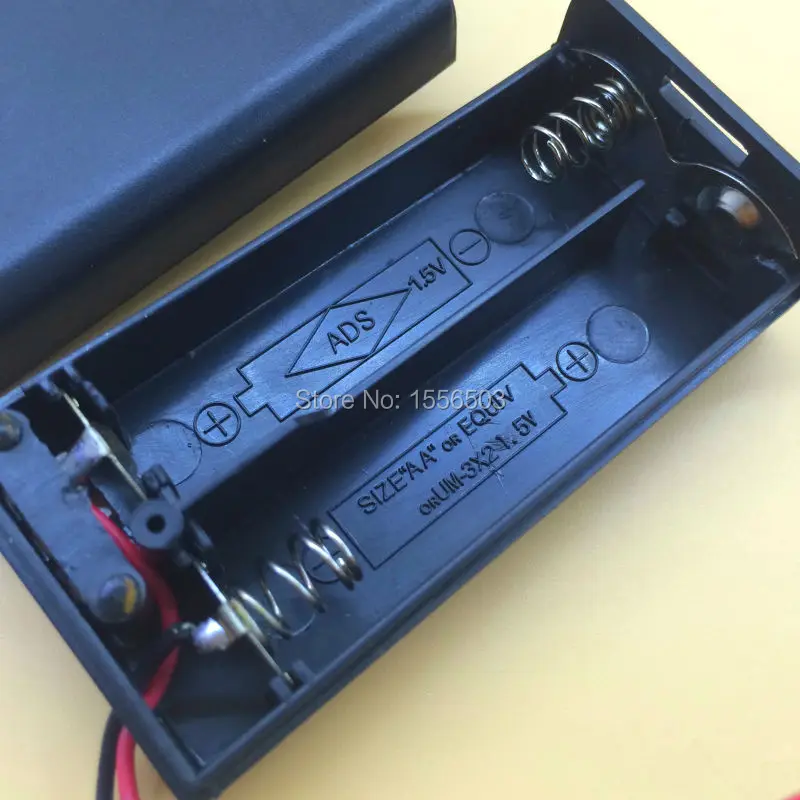 50 шт. оптовая продажа батарейный блок для 2 держатель батареи AA 2X1.5V 3В колпачок