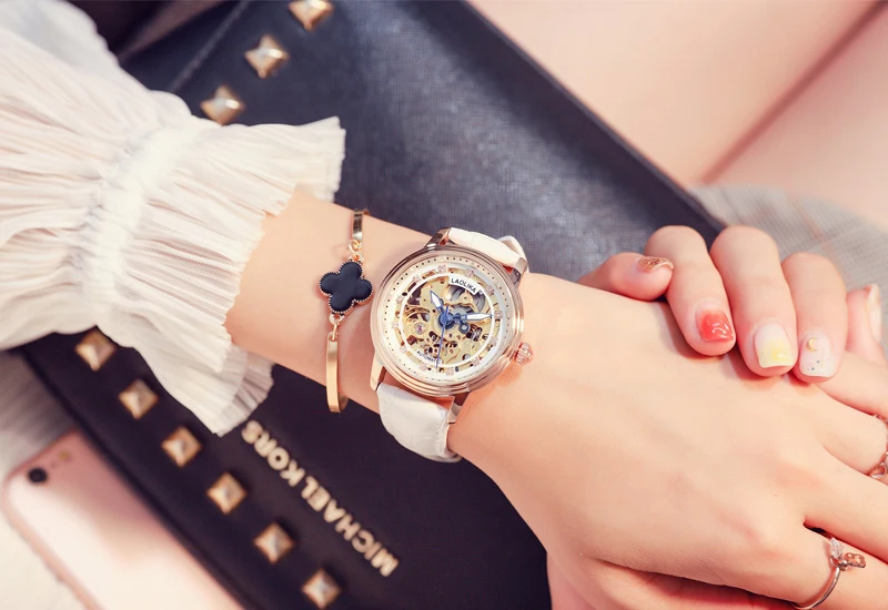 Женские часы, автоматические механические часы, женские Tourbillon часы, Reloj Mujer, часы со скелетом, Лидирующий бренд, наручные часы, Relogio Feminino