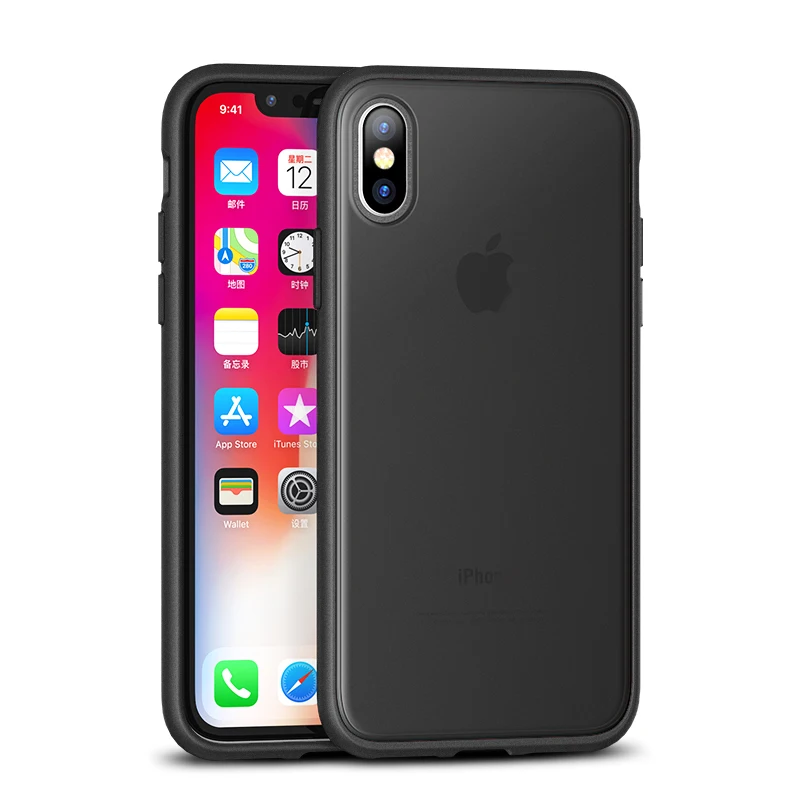IPAKY Оригинальный чехол для iPhone XS Max XR крышка пластик + ТПУ Гибридный назад телефон