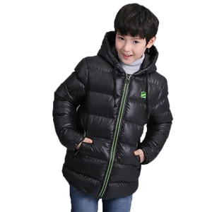 От 7 до 16 лет зимнее водонепроницаемое пальто для мальчиков и девочек парки с капюшоном стеганая верхняя одежда теплая одежда высокого качества