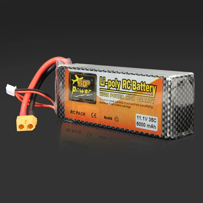 Аккумулятор ZOP Power LiPo 1 шт. 11 В 6000 мАч 3S 35C XT60 разъем для радиоуправляемого
