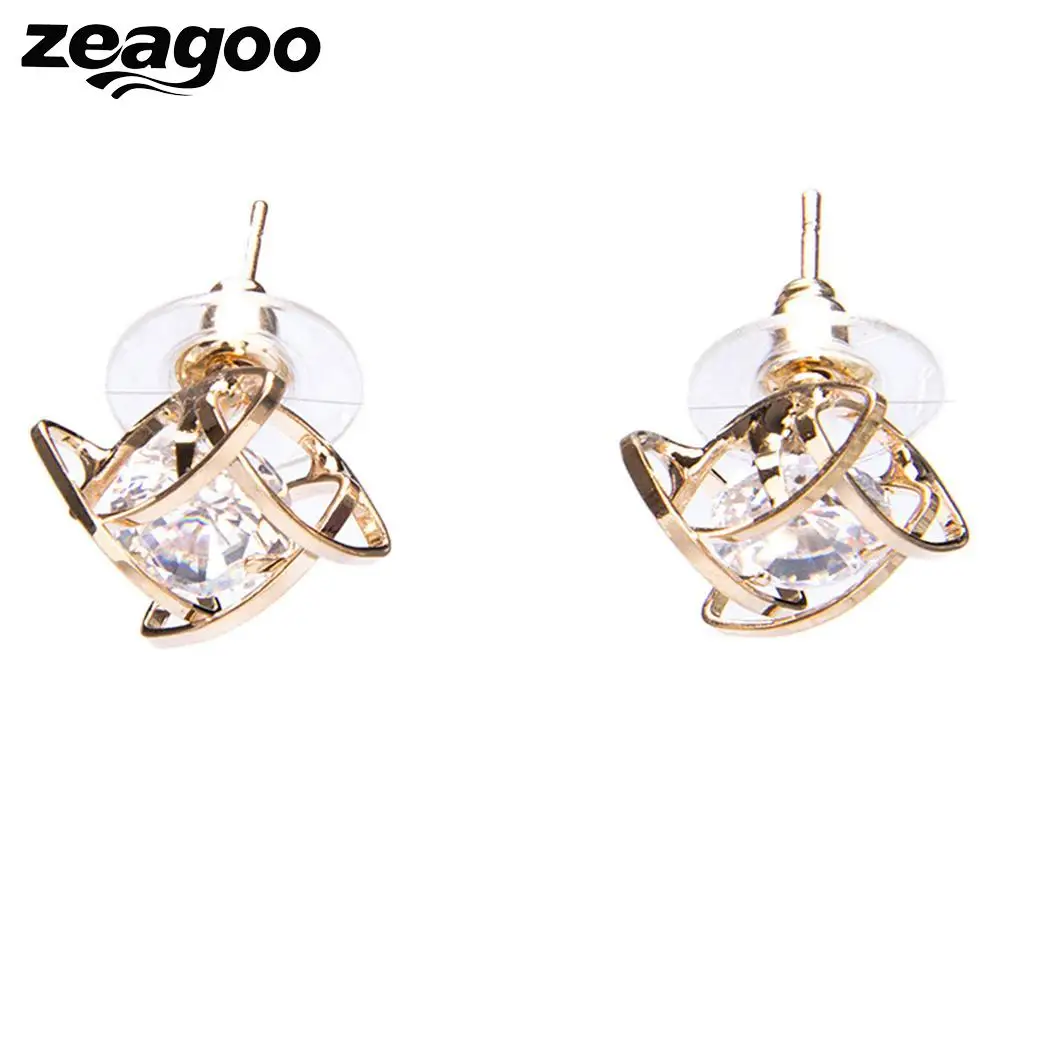 Earrings Pattern Elegant Back Geometric Push Women | Украшения и аксессуары