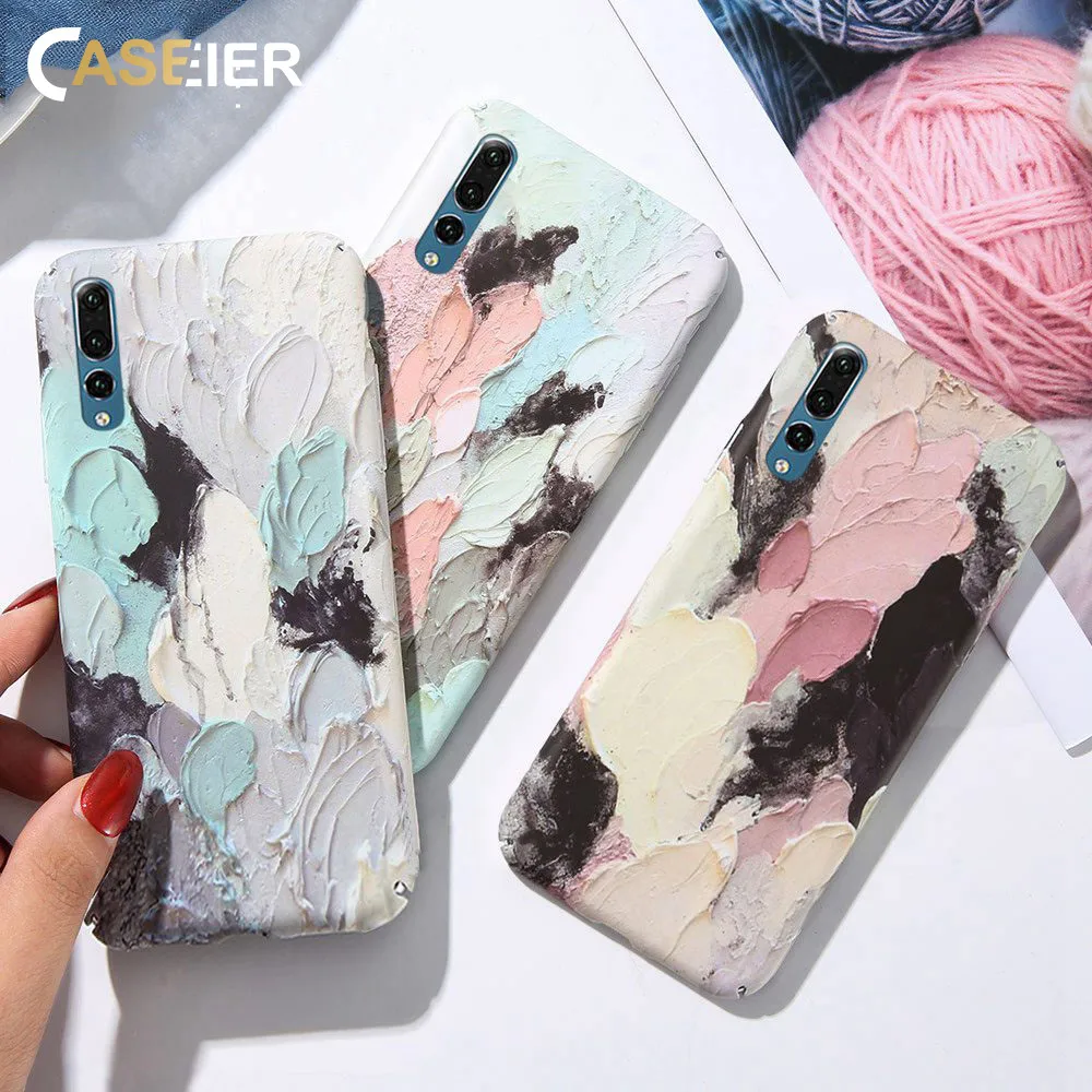 CASEIER 3D Luminous Phone Case For Huawei Mate 20 lite 10 P20 Hard PC Funda Honor 8X 9 Lite Coque Cover Shell |