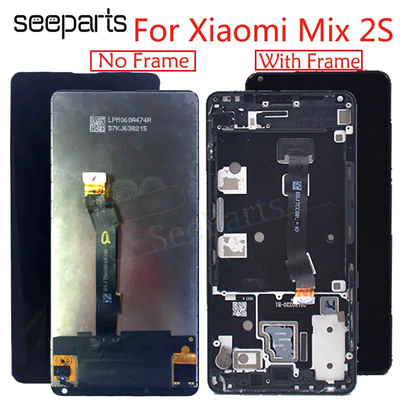 Тест для Xiaomi mi x 2S mi x2S ЖК-дисплей кодирующий преобразователь сенсорного экрана в сборе стеклянная панель с рамкой 5,9" для Xiaomi mi Mix 2S