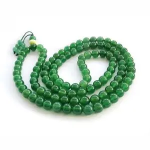Европейский стиль редкий зеленый камень драгоценный тибетский буддийский 108
