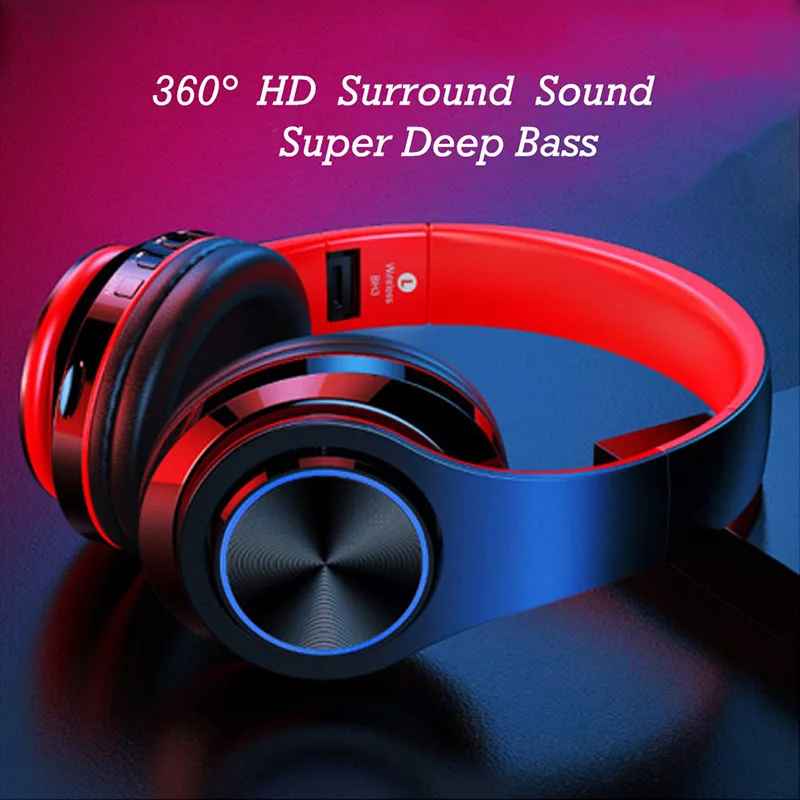 Беспроводные Bluetooth Складные стерео наушники проводные гарнитуры с