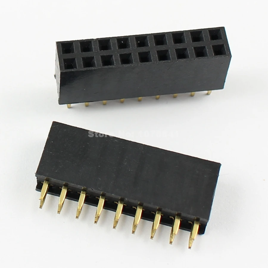 20 штук 2 54 мм 2x9 Pin 18 женский двойной прямой ряд штыревой разъем полосы |