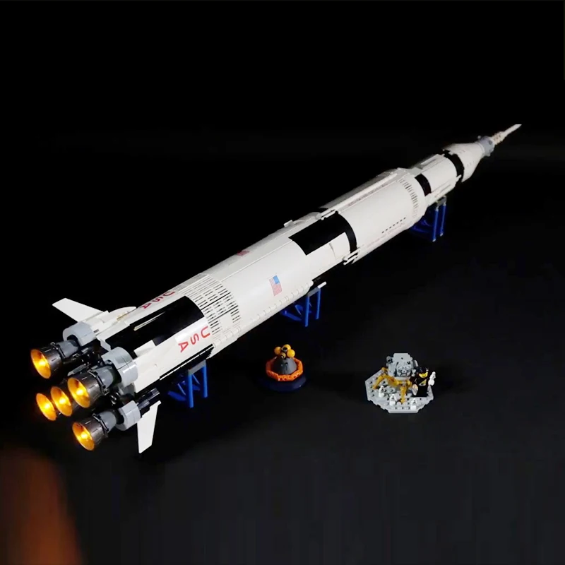 Светодиодный светильник для Lego 21309 креативный Apollo Saturn V Launch строительные блоки
