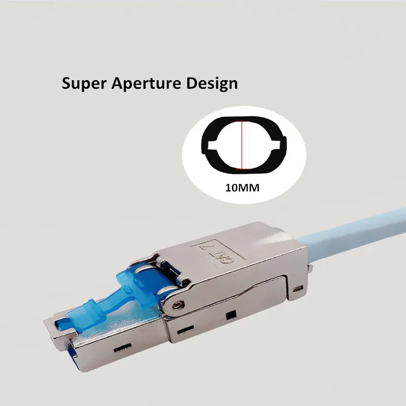 Cat7 RJ45 без инструмента экранированный разъем модуля штекер позолоченный конец