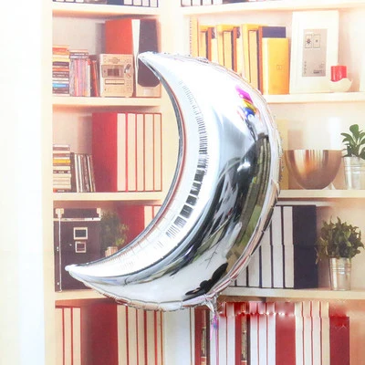 36 дюймов золотистые Серебристые шарики в форме полумесяца алюминиевой фольги