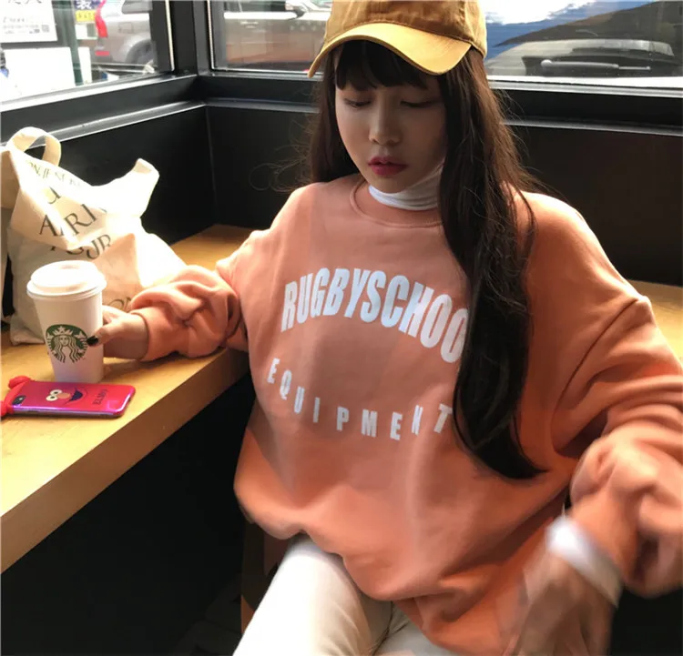 2 цвета Mihoshop Ulzzang Корейская женская модная одежда Харадзюку С буквенным принтом