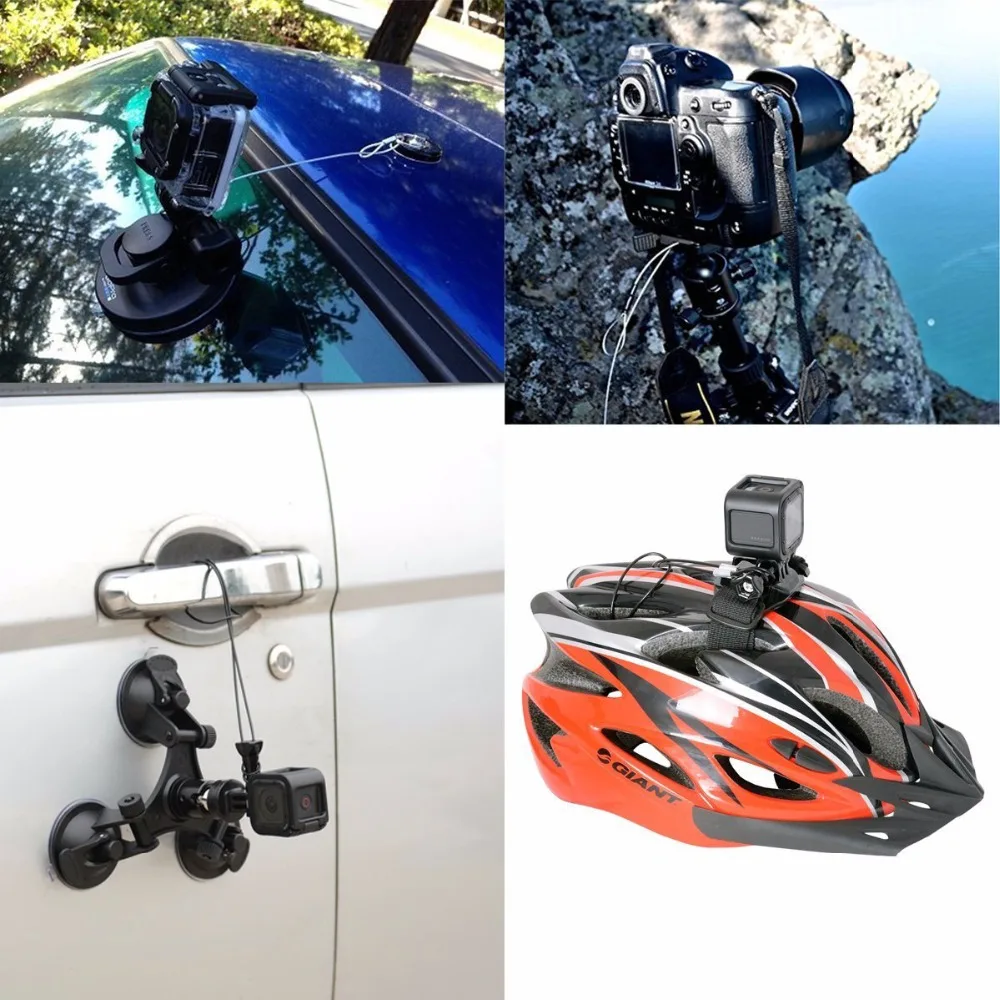 Веревка из нержавеющей стали с ремешком для Gopro Hero + LCD / Session SJCAM Garmin Virb XE Xiaomi Yi и т.