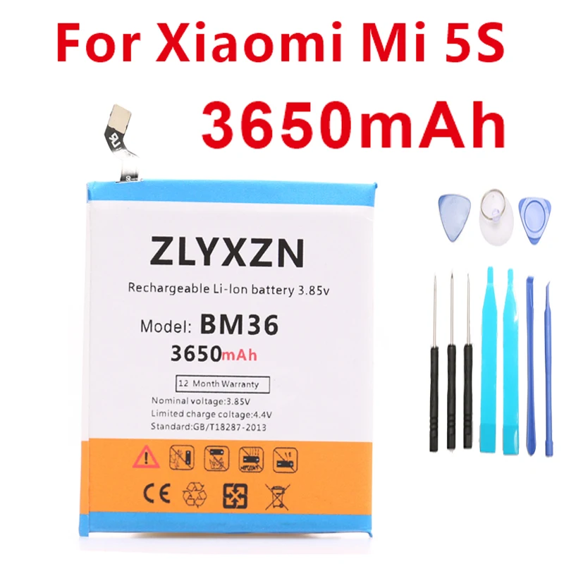 3650 мАч BM36 Аккумулятор для Xiaomi 5S Mi5S сотового телефона аккумулятор +