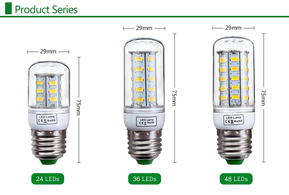 Светодиодная лампа кукуруза E27 E14 110 В SMD5730 48/69 светодиодов|led lamp light|light forled lights for home
