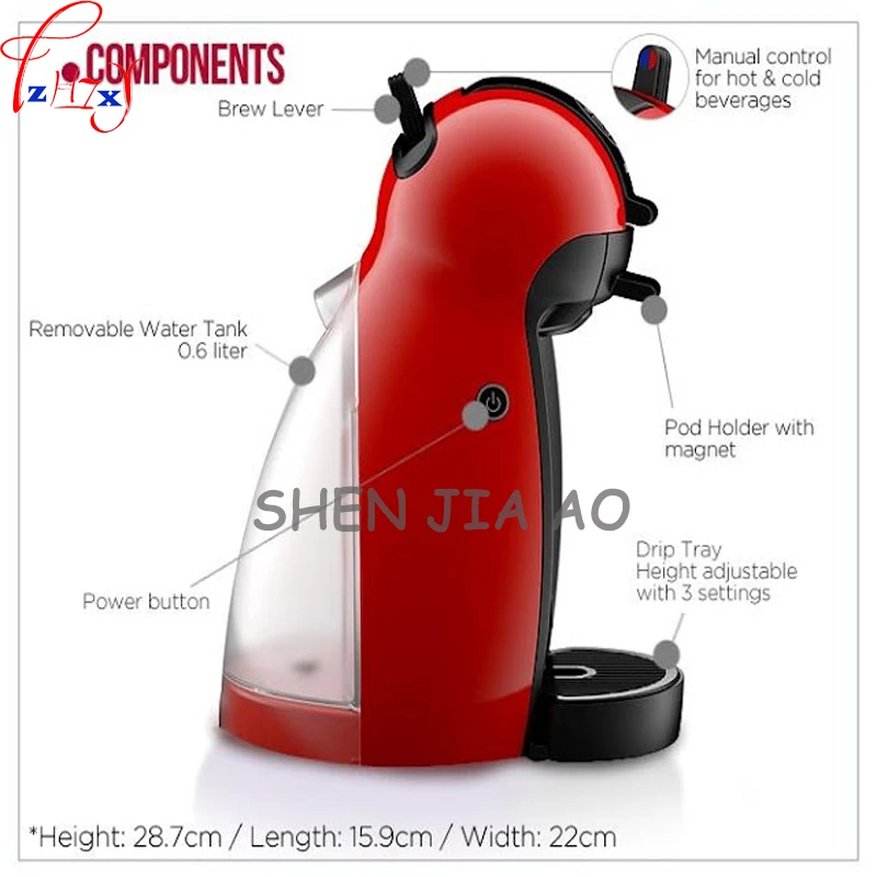 1pc 220V 15 bar Household Capsule Coffee Machine Semi - automatic Italian espresso machine coffee | Бытовая техника