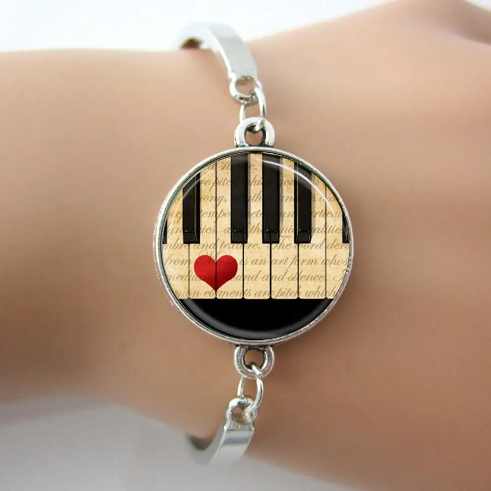 TAFREE брендовые музыкальные заметки браслет Piano черная и белая клавиатура