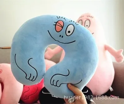 Редкие большой Barbapapa талии подушка Barbapapa U шеи Подушка Мягкая аниме плюшевая игрушка в подарок