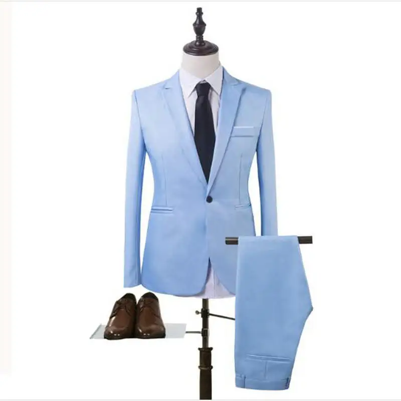 Мужские блейзеры из 2 предметов брюки жилет Школьный костюм Азиатский Размер